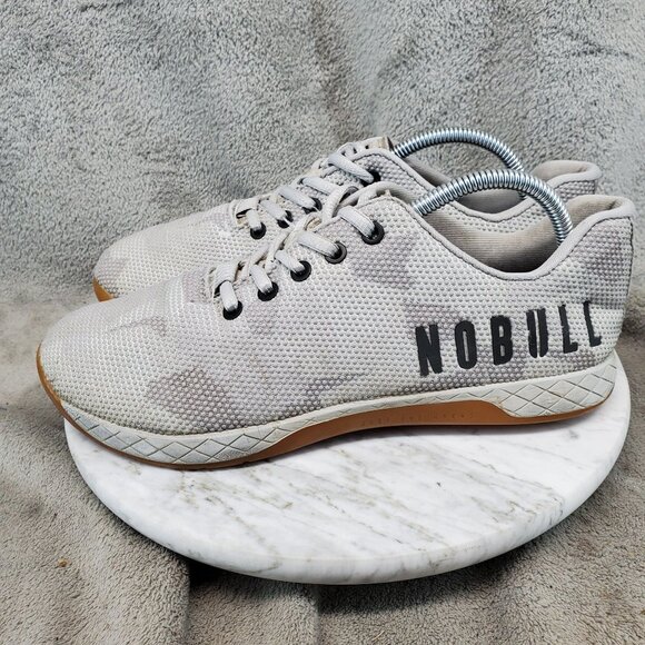 No Bull Shoes Mens 9.5 Womens 11 Gray Camo Textile Trainer Sneakers - Picture 1 of 13